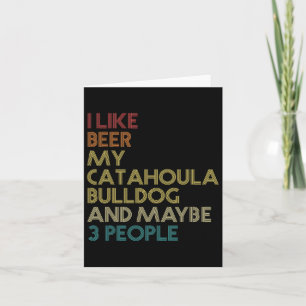 Bulldog Dog Owner Beer Lover Quote Vintage Retro Card