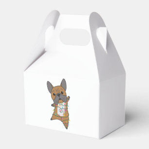 Bulldog Dogs Merry Christmas Winter Animals Favour Box