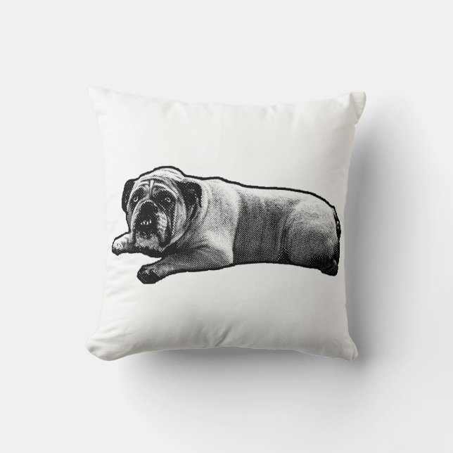 Bulldog Dream Corner Cushion (Front)
