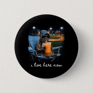 Bulldog Drink Iced Coffee Baseball Field Live Here 6 Cm Round Badge
