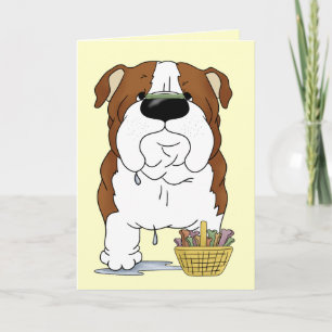 Bulldog - Easter Bone Hunt, Anyone? Holiday Card
