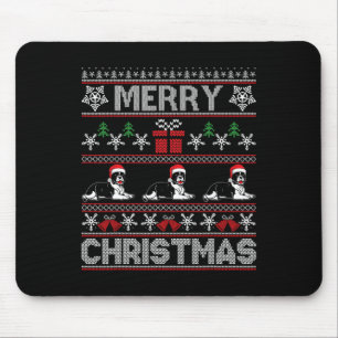 Bulldog Family Matching Funny Ugly Christmas Sweat Mouse Pad