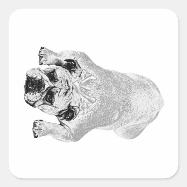 Bulldog Festive Kindness Accent Square Sticker (Front)
