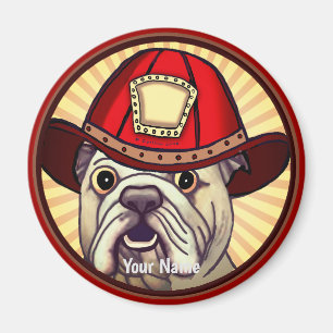 Bulldog Firefighter Magnet