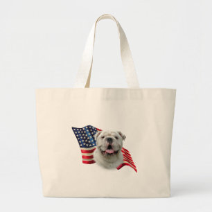 Bulldog Flag Large Tote Bag