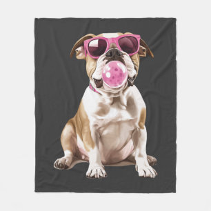 Bulldog fleece blanket