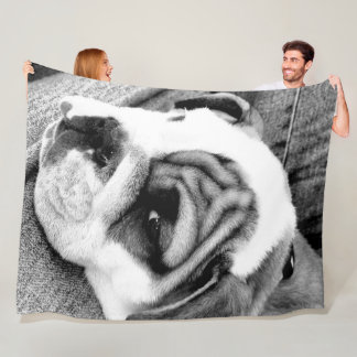 Bulldog Fleece Blanket