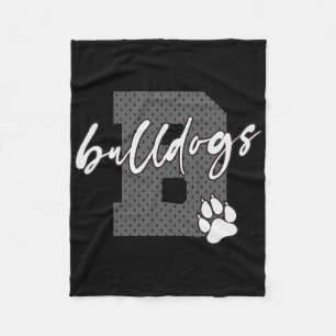 Bulldog Football Baseball Basketball Soccer Bulldo Fleece Blanket