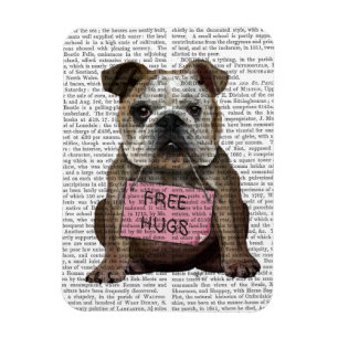 Bulldog Free Hugs Magnet