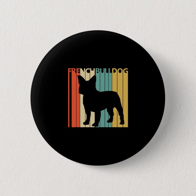Bulldog Frenchie  6 Cm Round Badge (Front)