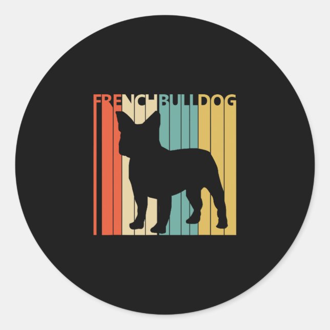 Bulldog Frenchie  Classic Round Sticker (Front)