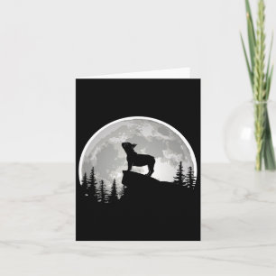 Bulldog Frenchie Howling The Moon Card