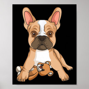 Bulldog Frenchie Love Cute Dog Mum Fun Girls  Poster