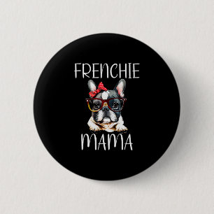 Bulldog Frenchie Mama Watercolor Dog Mother's Day 6 Cm Round Badge