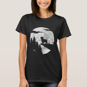 Bulldog Full Moon At Night - Dog Lover French Bull T-Shirt