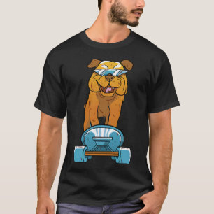 Bulldog Fun Skateboarding French Bulldog Puppy Gif T-Shirt