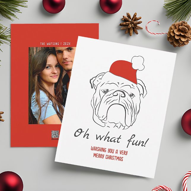 Bulldog Funny Christmas Holiday Card (Creator Uploaded)
