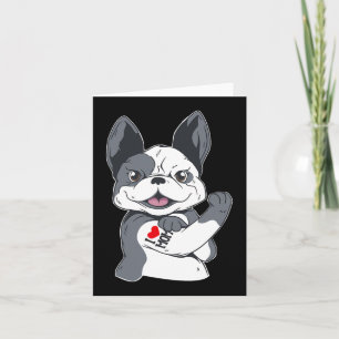 Bulldog Funny I Love Mum Tattoo Card