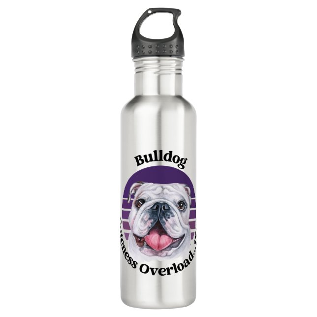 Bulldog funny quote 710 ml water bottle (Front)
