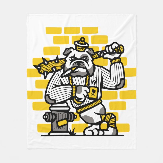 Bulldog Gang Fleece Blanket (Front)