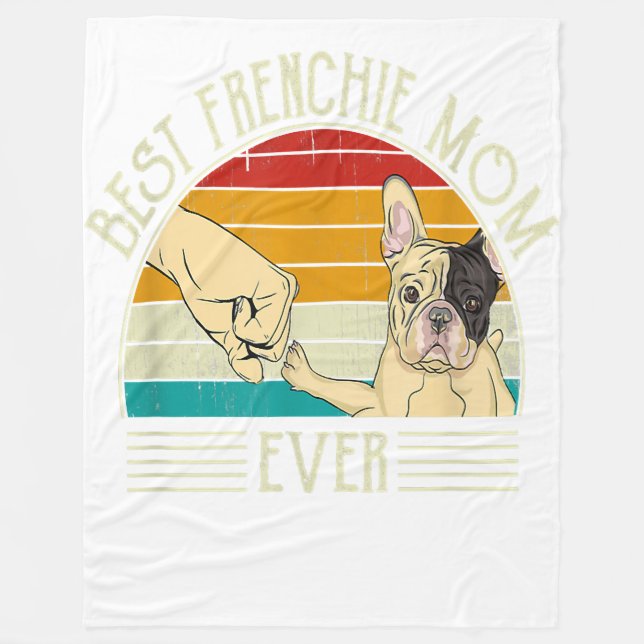 Bulldog gift Fleece Blanket (Front)