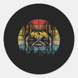 Bulldog Gift Frenchie Dog Lover Women Men Dogfathe Classic Round Sticker