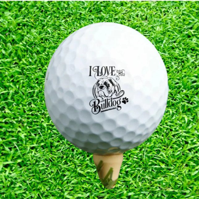 Bulldog Gift Golf Balls (I Love My Bulldog Golf: Unleash Your Passion on the Course!)