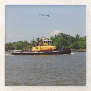 Bulldog glass coaster