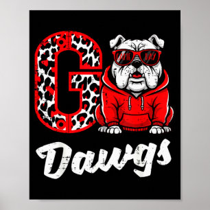 Bulldog Go Dawgs Men Women Kids Boys Youth Girls T Poster