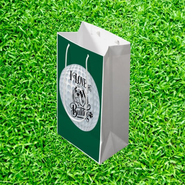 Bulldog Golf  Medium Gift Bag (I Love My Bulldog Golf: Unleash Your Passion on the Course!)