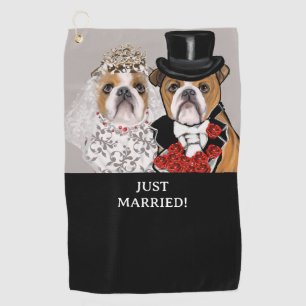 Bulldog golf towel