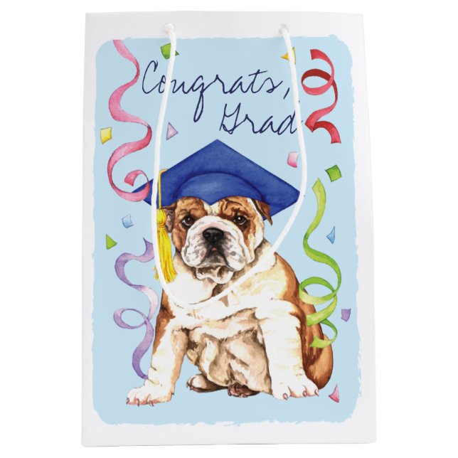 Bulldog Graduate Medium Gift Bag (Front)
