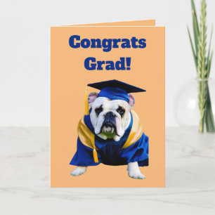 Bulldog Graduation Card