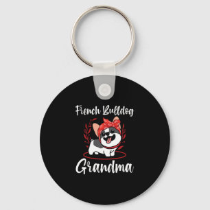 Bulldog Grandma Dog Owner French Bulldog Key Ring