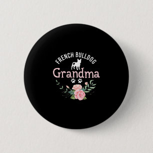 Bulldog Grandma Gifts Cute Dog Lover Christmas 6 Cm Round Badge