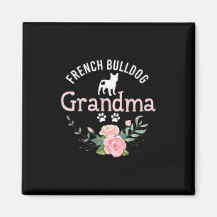 Bulldog Grandma Gifts Cute Dog Lover Christmas Magnet