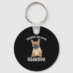 Bulldog Grandpa Key Ring