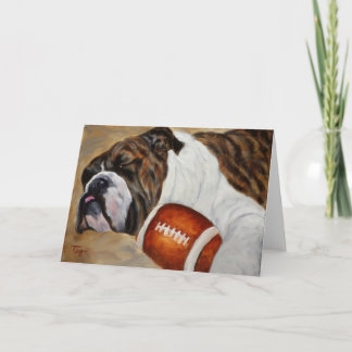 Bulldog greeting card