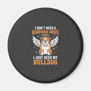 Bulldog Guardian Angel Dog Magnet