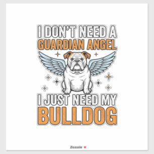 Bulldog Guardian Angel Vintage Dog Lover Shirt Des