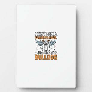 Bulldog Guardian Angel Vintage Dog Lover Shirt Des Plaque