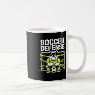 Bulldog Guarding Goal Team Player Position Soccer Coffee Mug