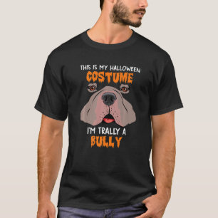 Bulldog Halloween Costume American Bull Dog Face B T-Shirt
