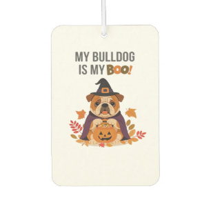 Bulldog Halloween Costume My Bulldog is My Boo Do Car Air Freshener