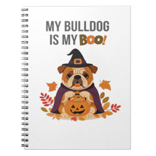 Bulldog Halloween Costume  My Bulldog is My Boo Do Notebook