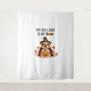 Bulldog Halloween Costume  My Bulldog is My Boo Do Tapestry