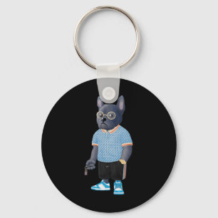 Bulldog Handsome Bulldog Dog Dad Gangster Key Ring