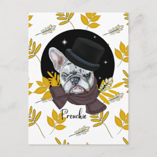 Bulldog Handsome. Frenchie Postcard