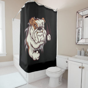 Bulldog Head English Bulldog Lover Shower Curtain