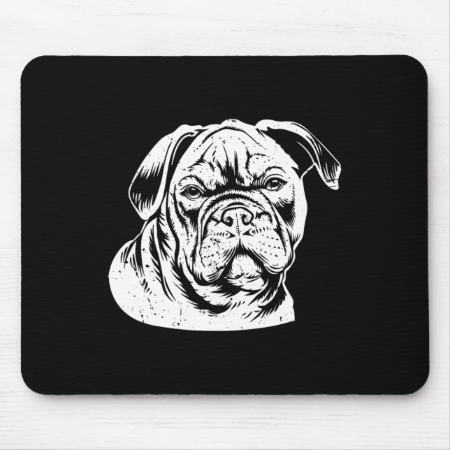 Bulldog Head  Mouse Pad (Front)